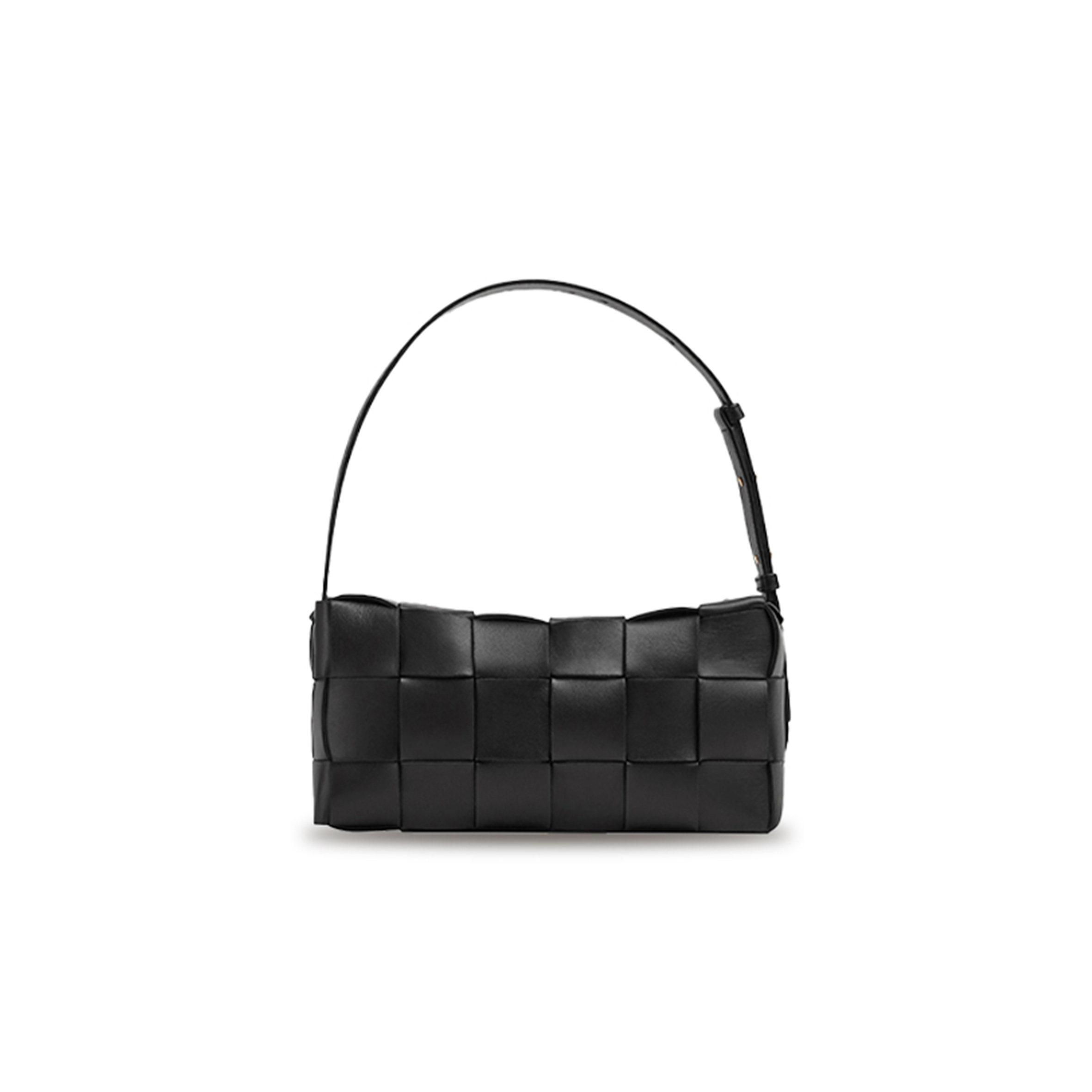 bo*te*ga Ve*ne*ta brick cassette 18-check gold-finish intreccio zipper leather 709360vmay18425 (28*14*10cm)